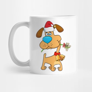 Funny Santa Dog Christmas Mug